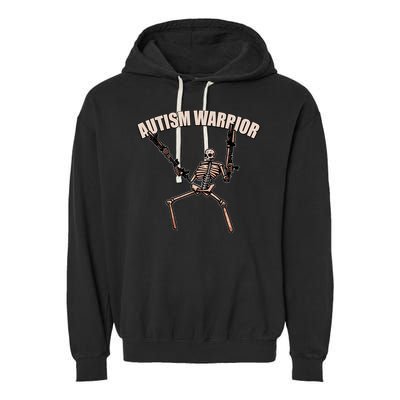 skull autism warrior autism skeleton meme autism awareness gift Garment-Dyed Fleece Hoodie