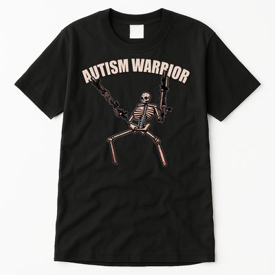 skull autism warrior autism skeleton meme autism awareness gift Tall T-Shirt
