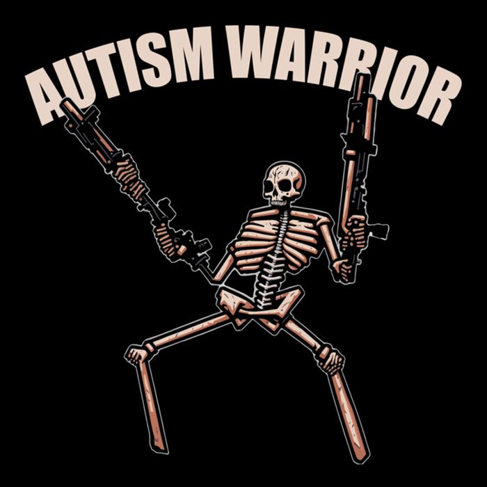 skull autism warrior autism skeleton meme autism awareness gift 16 in Basic Backpack