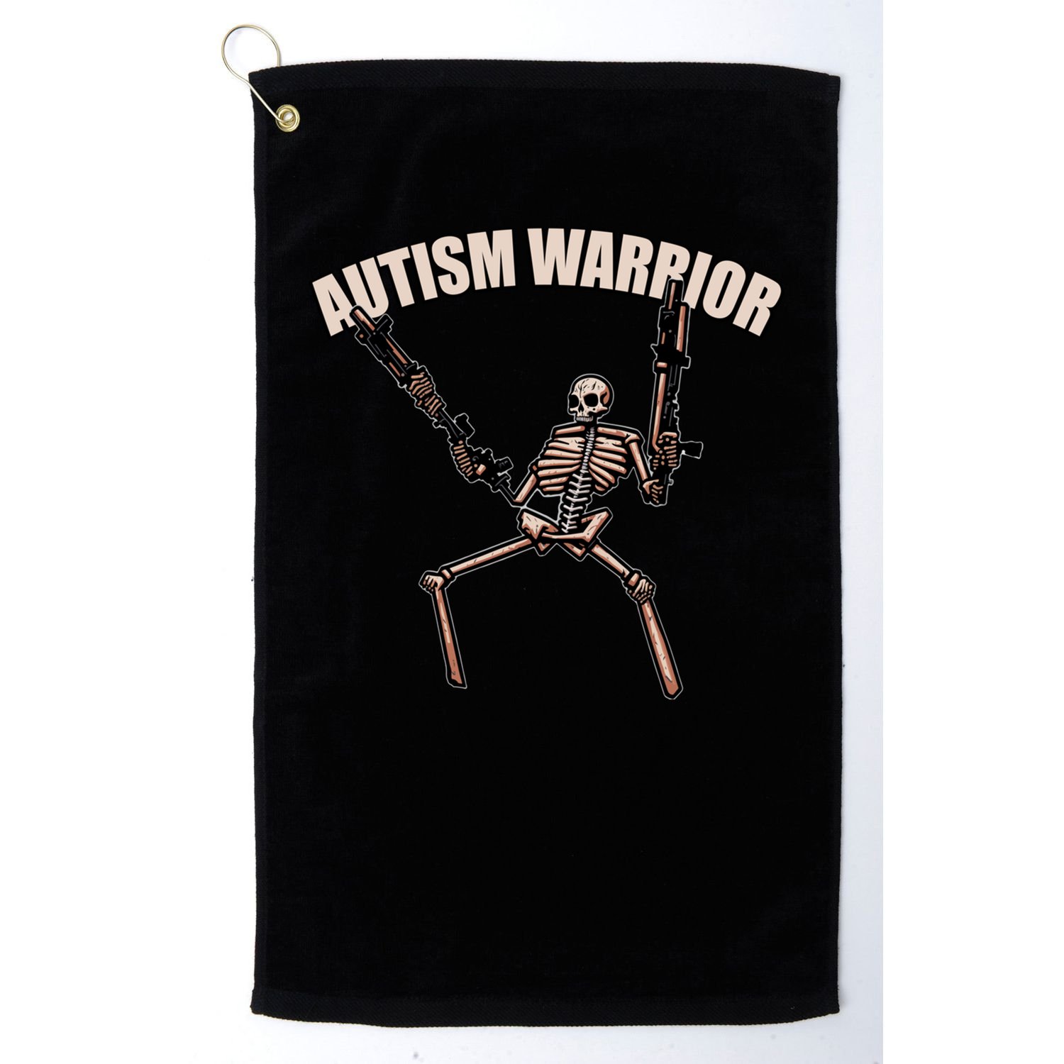 skull autism warrior autism skeleton meme autism awareness gift Golf Towel