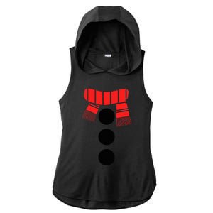 Snowman Adult White Snowman Costume Ladies PosiCharge Tri-Blend Wicking Draft Hoodie Tank