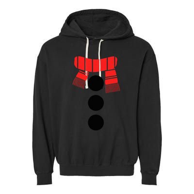Snowman Adult White Snowman Costume Garment-Dyed Fleece Hoodie