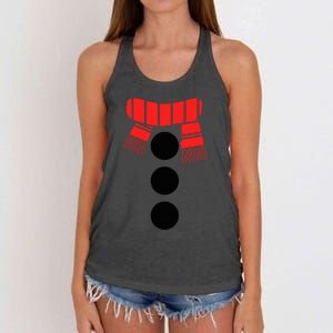 Snowman Adult White Snowman Costume Women's Knotted Racerback Tank