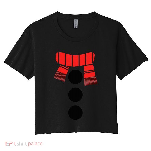 Snowman Adult White Snowman Costume Crop Top