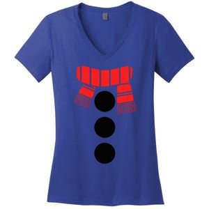 Snowman Adult White Snowman Costume Women's V-Neck T-Shirt