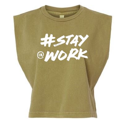 Stay At Work #Stayatwork Funny Elon Twitter Garment-Dyed Women's Muscle Tee