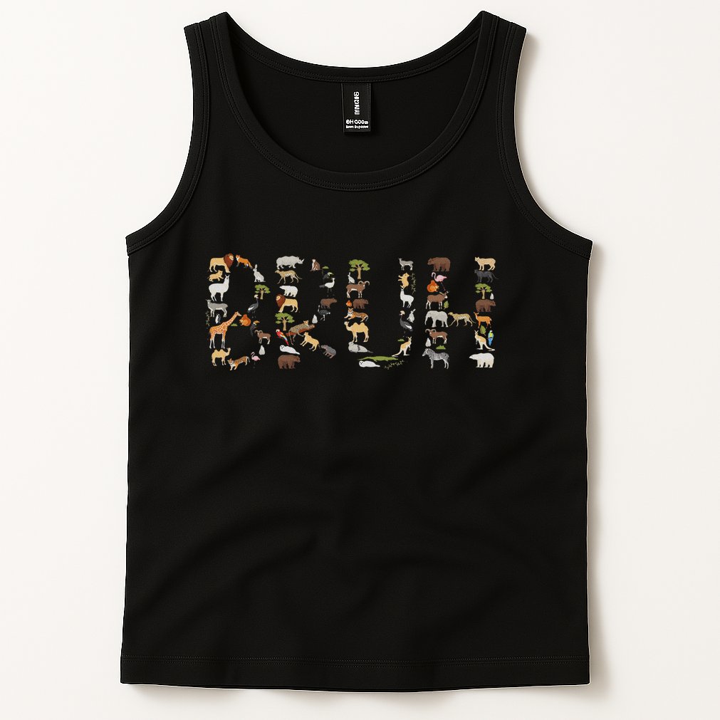 Safari Animals Wildlife Zookeeper Funny Bruh Ns Tank Top