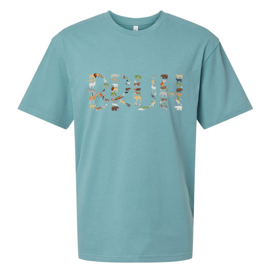 Safari Animals Wildlife Zookeeper Funny Bruh Ns Sueded Cloud Jersey T-Shirt