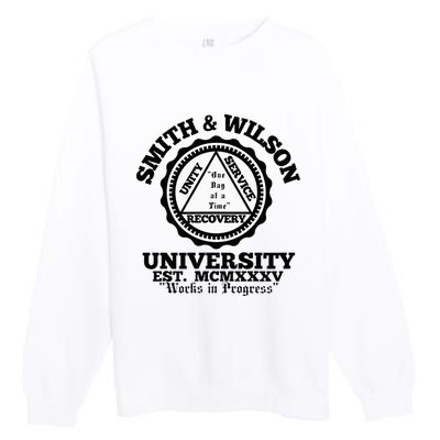 Smith And Wilson University One Day At A Time Premium Crewneck Sweatshirt