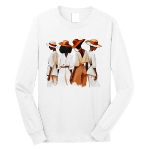 Sistas Afro Women Together Women Tee Graphic Birthday Tees Long Sleeve Shirt