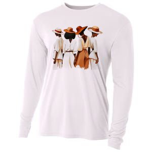 Sistas Afro Women Together Women Tee Graphic Birthday Tees Cooling Performance Long Sleeve Crew