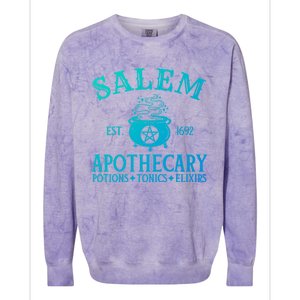 Salem Apothecary Witch Halloween Lazy Costume Gift Colorblast Crewneck Sweatshirt