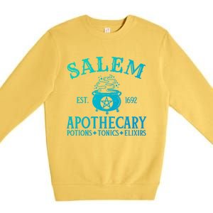 Salem Apothecary Witch Halloween Lazy Costume Gift Premium Crewneck Sweatshirt