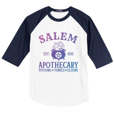 Salem Apothecary Witch Halloween Lazy Costume Gift Baseball Sleeve Shirt