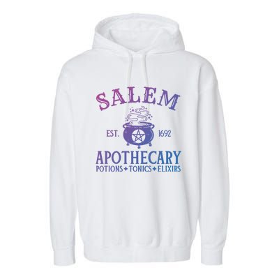 Salem Apothecary Witch Halloween Lazy Costume Gift Garment-Dyed Fleece Hoodie