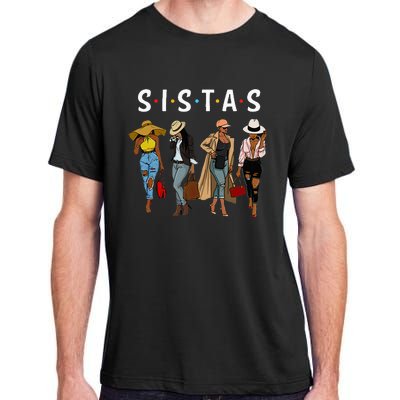 Sistas Afro Women Together Women  Women Birthday Adult ChromaSoft Performance T-Shirt