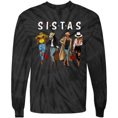 Sistas Afro Women Together Women  Women Birthday Tie-Dye Long Sleeve Shirt