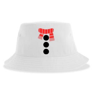 Snowman Adult Women White Snowman Costume Sustainable Bucket Hat