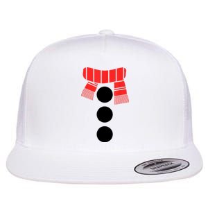 Snowman Adult Women White Snowman Costume Flat Bill Trucker Hat