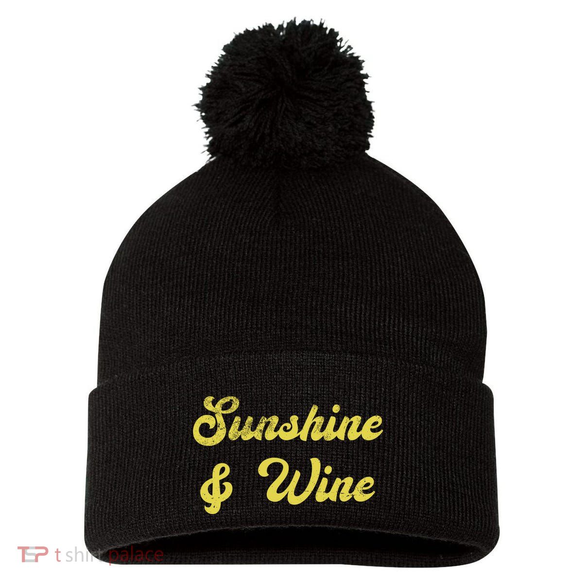 Sunshine And Wine Pom Pom 12in Knit Beanie
