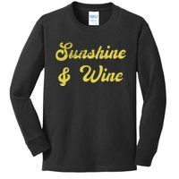 Sunshine And Wine Kids Long Sleeve Shirt