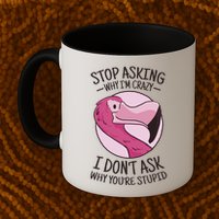Stop Asking Why I'm Crazy I Don't Ask Why You're Stupid Mug