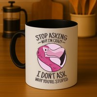 Stop Asking Why I'm Crazy I Don't Ask Why You're Stupid Mug