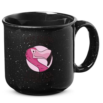 Stop Asking Why I'm Crazy I Don't Ask Why You're Stupid 15oz Campfire Ceramic Mug