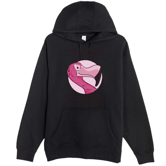Stop Asking Why I'm Crazy I Don't Ask Why You're Stupid Premium Pullover Hoodie