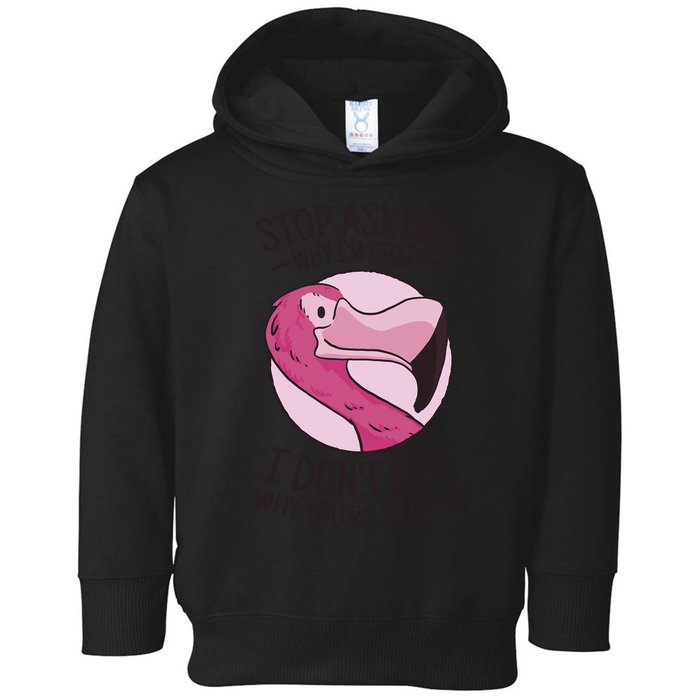 Stop Asking Why I'm Crazy I Don't Ask Why You're Stupid Toddler Hoodie