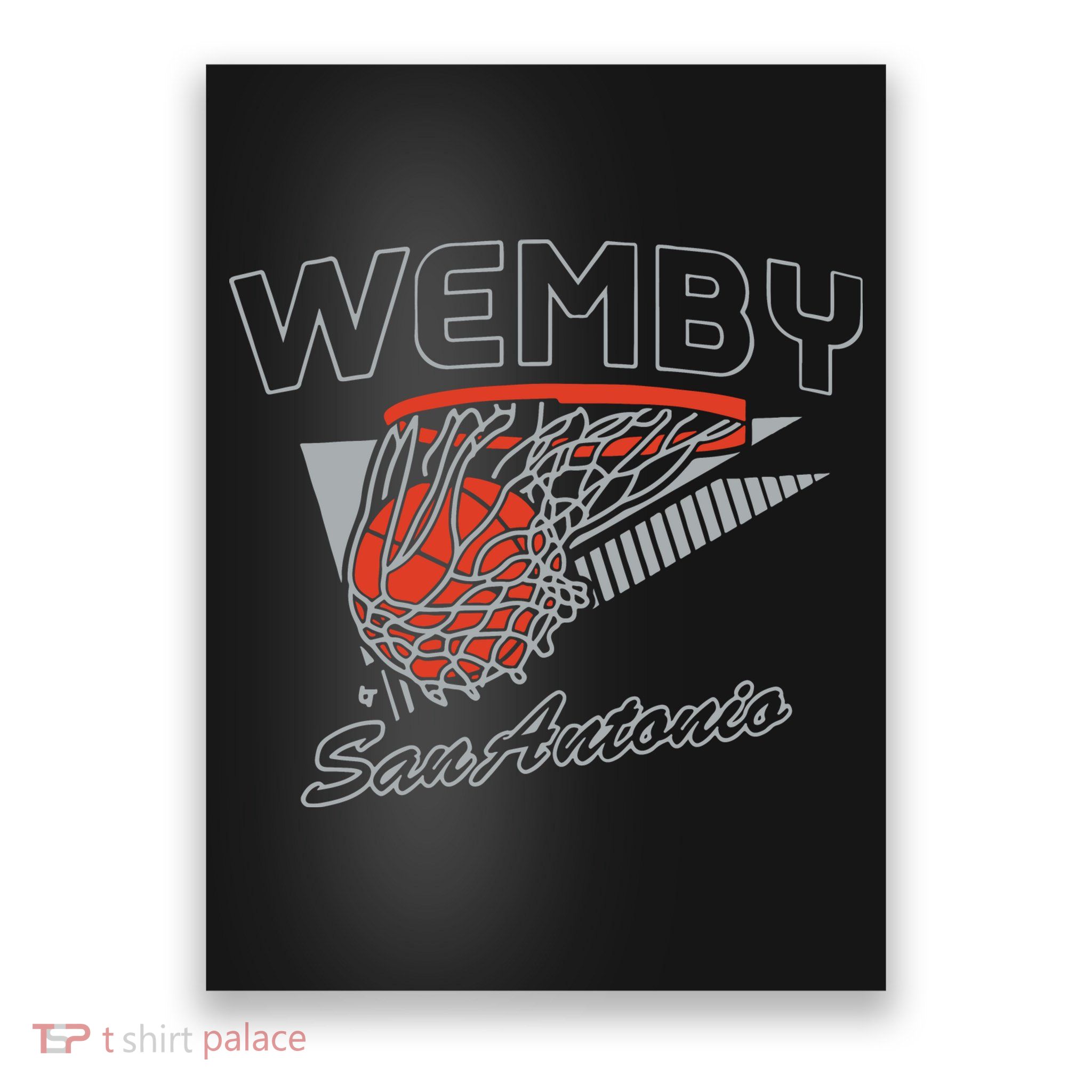 San Antonio Wemby Hoops Poster