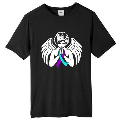 Suicide Awareness Wings Angel Ribbon Happy Support Graphic Cute Gift Tall Fusion ChromaSoft Performance T-Shirt