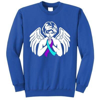 Suicide Awareness Wings Angel Ribbon Happy Support Graphic Cute Gift Sweatshirt