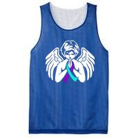 Suicide Awareness Wings Angel Ribbon Happy Support Graphic Cute Gift Mesh Reversible Basketball Jersey Tank