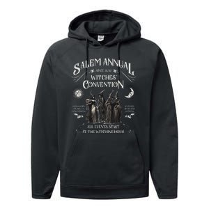 Salem Annual Witches Convention Witch Hours Since 1692 Performance Fleece Hoodie