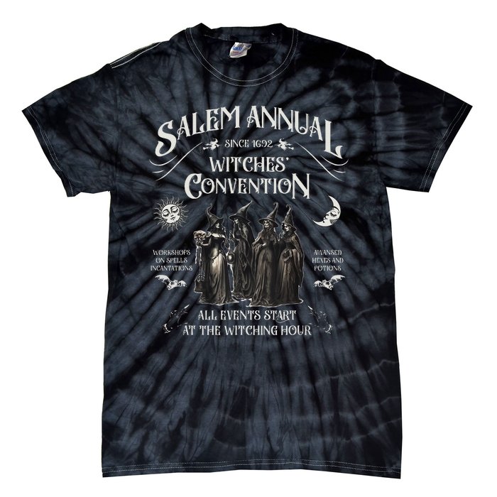 Salem Annual Witches Convention Witch Hours Since 1692 Tie-Dye T-Shirt