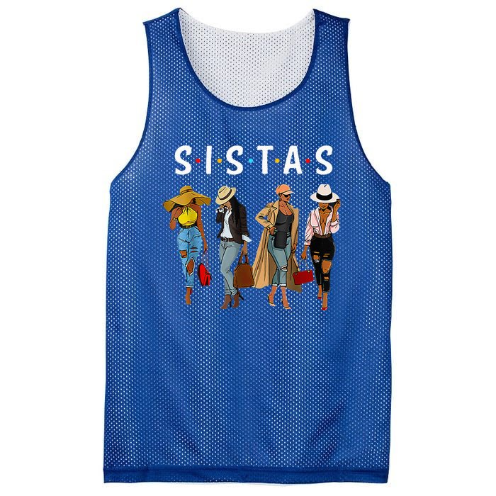 Sistas Afro Women Together Women Birthday Mesh Reversible Basketball Jersey Tank