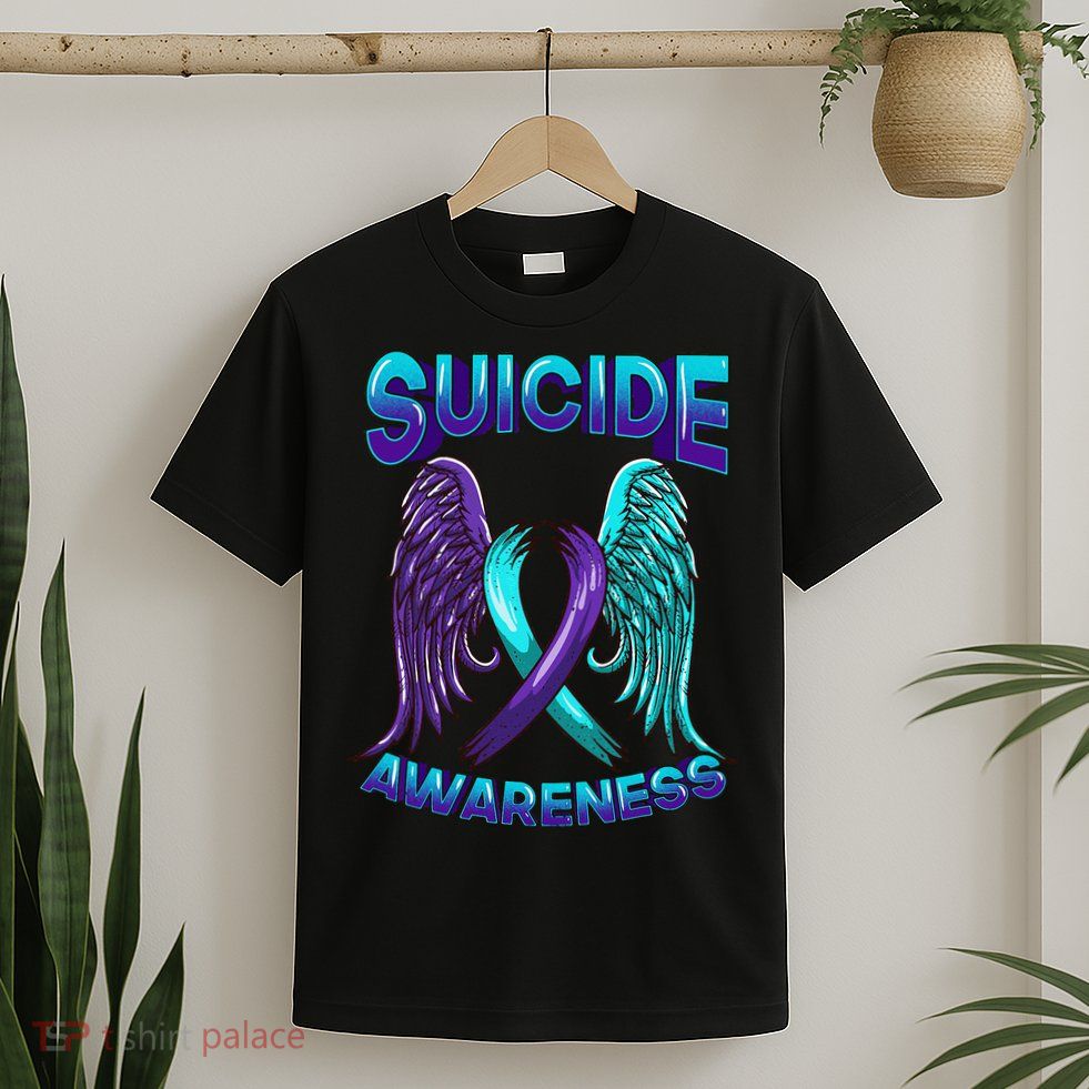 Suicide Awareness Wings And Ribbon Suicide Prevention T-Shirt