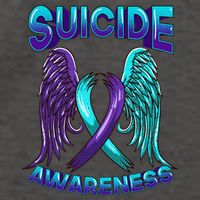 Suicide Awareness Wings And Ribbon Suicide Prevention Vector Backpack