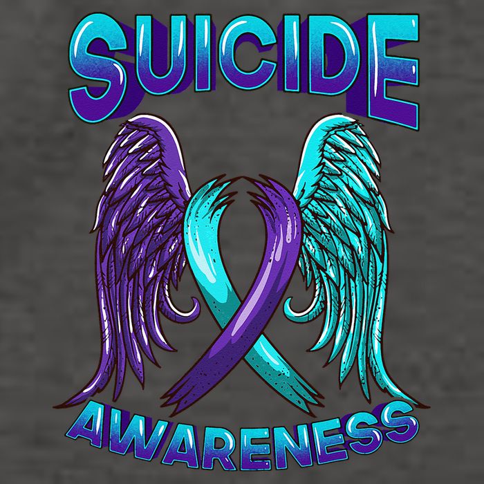 Suicide Awareness Wings And Ribbon Suicide Prevention Vector Backpack