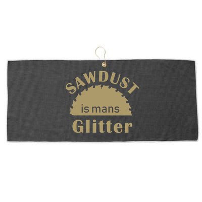 Sawdust Is Man Glitter Large Microfiber Waffle Golf Towel