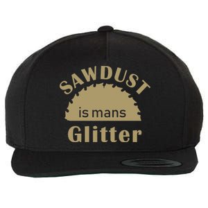 Sawdust Is Man Glitter Wool Snapback Cap