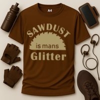 Sawdust Is Man Glitter Cooling Performance Crew T-Shirt
