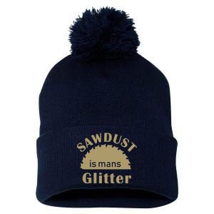 Sawdust Is Man Glitter Pom Pom 12in Knit Beanie