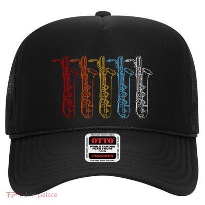 Saxophone Colors High Crown Mesh Back Trucker Hat