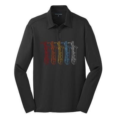 Saxophone Colors Silk Touch Performance Long Sleeve Polo