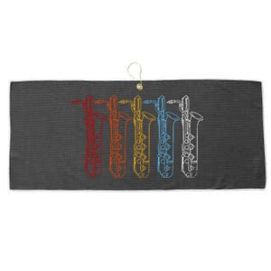 Saxophone Colors Large Microfiber Waffle Golf Towel