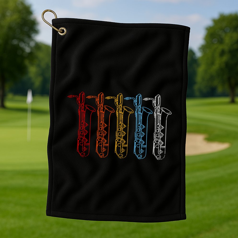 Saxophone Colors Golf Towel