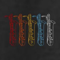 Saxophone Colors Golf Towel
