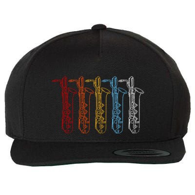 Saxophone Colors Wool Snapback Cap